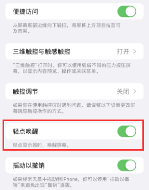 鄂尔多斯苹果授权维修站分享iPhone轻点无法唤醒怎么办 